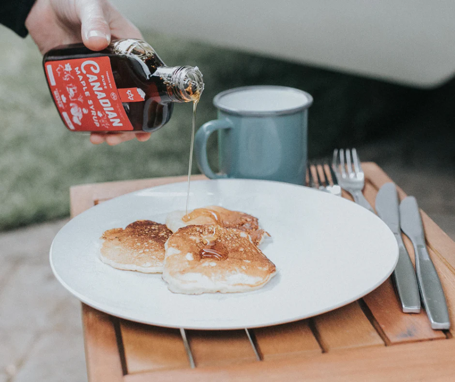 pancake with maple syrup