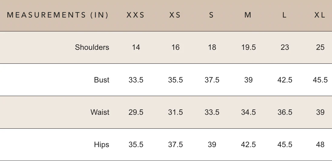 Sizing Chart