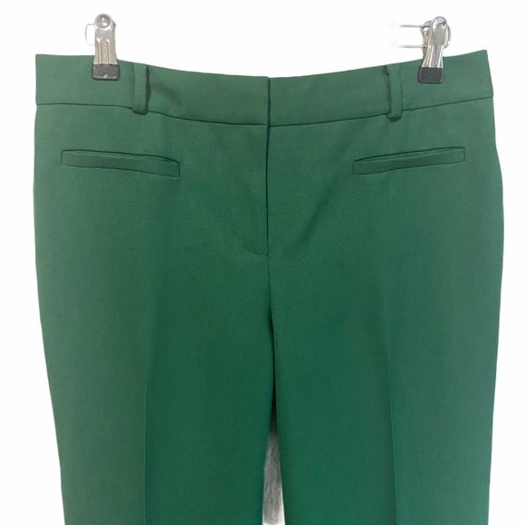 Kate Spade Women's Neena Emerald Green Trouser Pants | Emerald - Size Small