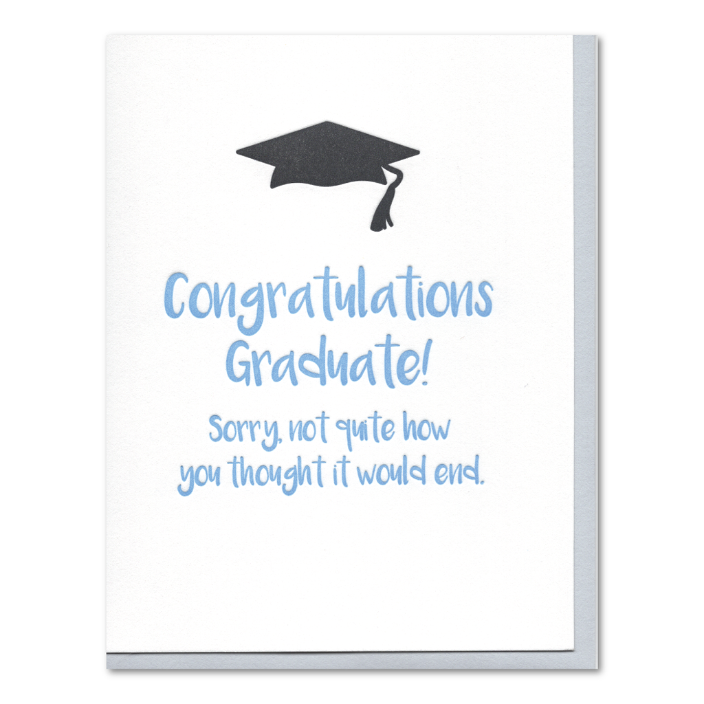 Time to Start Paying for Your Own Stuff Graduation Letterpress Card ...