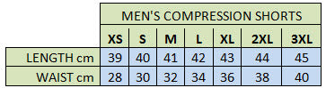 PEAK Men's Compression Shorts - Sizing