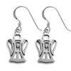 Adorable angel with wings cutout hanging hook earrings | Wholesale 925 Sterling Silver Jewelry