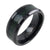 Black Tungsten Ring | Chamfered Edges | Classic Forest Green Camo Inlay | Wholesale Tungsten Rings - Wedding Bands