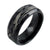 Black Tungsten Ring | Chamfered Edges | Cool Green-Gray Camo Inlay | Wholesale Tungsten Rings- Wedding Bands