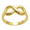 Infinity Ring in 14K Gold Ion Plated Sterling Silver. Wholesale Sterling Silver Rings.