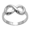 Infinity Ring in Natural Sterling Silver. Wholesale Sterling Silver Rings.