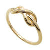 Infinity Knot Ring in 14K Gold Ion Plated Sterling Silver. Wholesale Sterling Silver Rings.