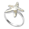 Delightful Starfish Ring with Luminous Mother of Pearl Inlay | Wholesale Sterling Silver Rings - Jewelry