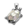 Captivating turtle with mother of pearl turtle shell pendant | Wholesale 925 Sterling Silver Jewelry