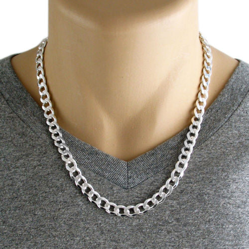 cuban silver chain 8mm