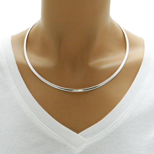sterling omega necklace