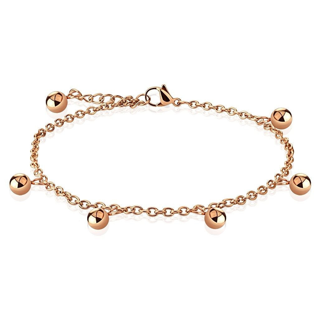 rose gold ankle chain