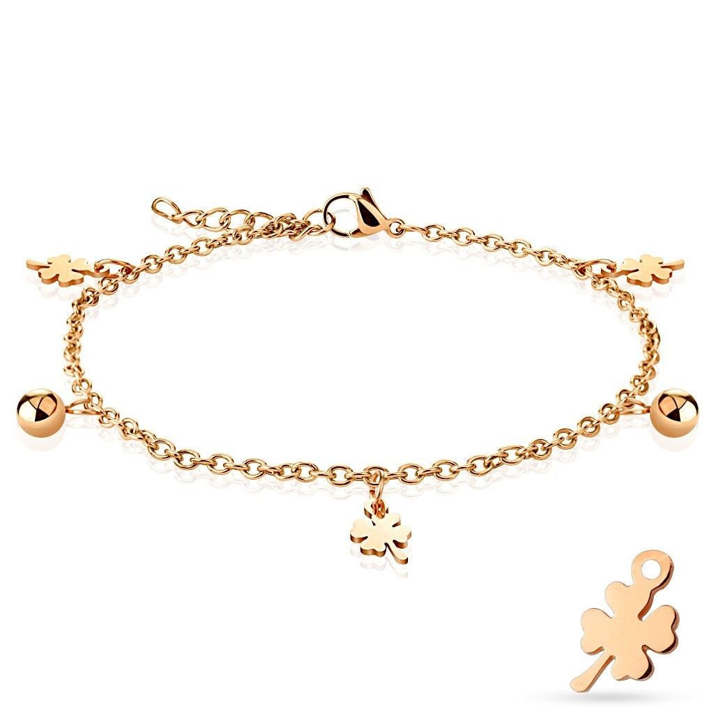 rose gold ankle chain