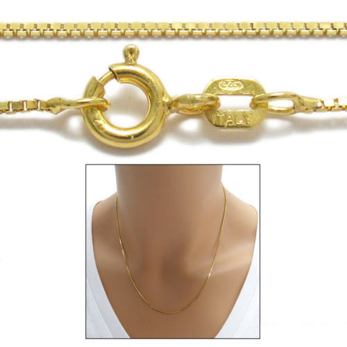 Gold Over Sterling Silver Box Chain 