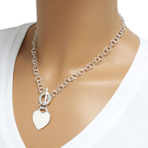 toggle necklace silver
