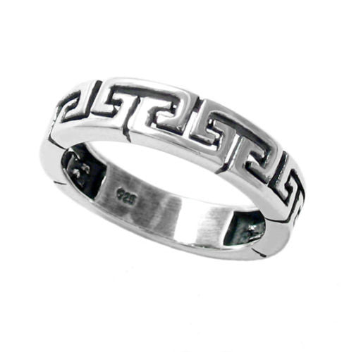 ladies silver band rings