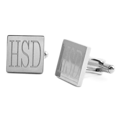 Square Stainless Steel Engravable Cuff Links (Cufflinks). Wholesale -  925Express
