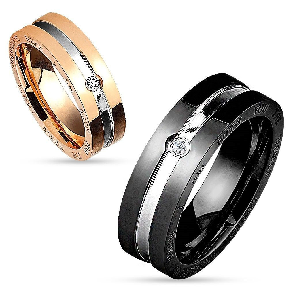 stainless steel couple rings