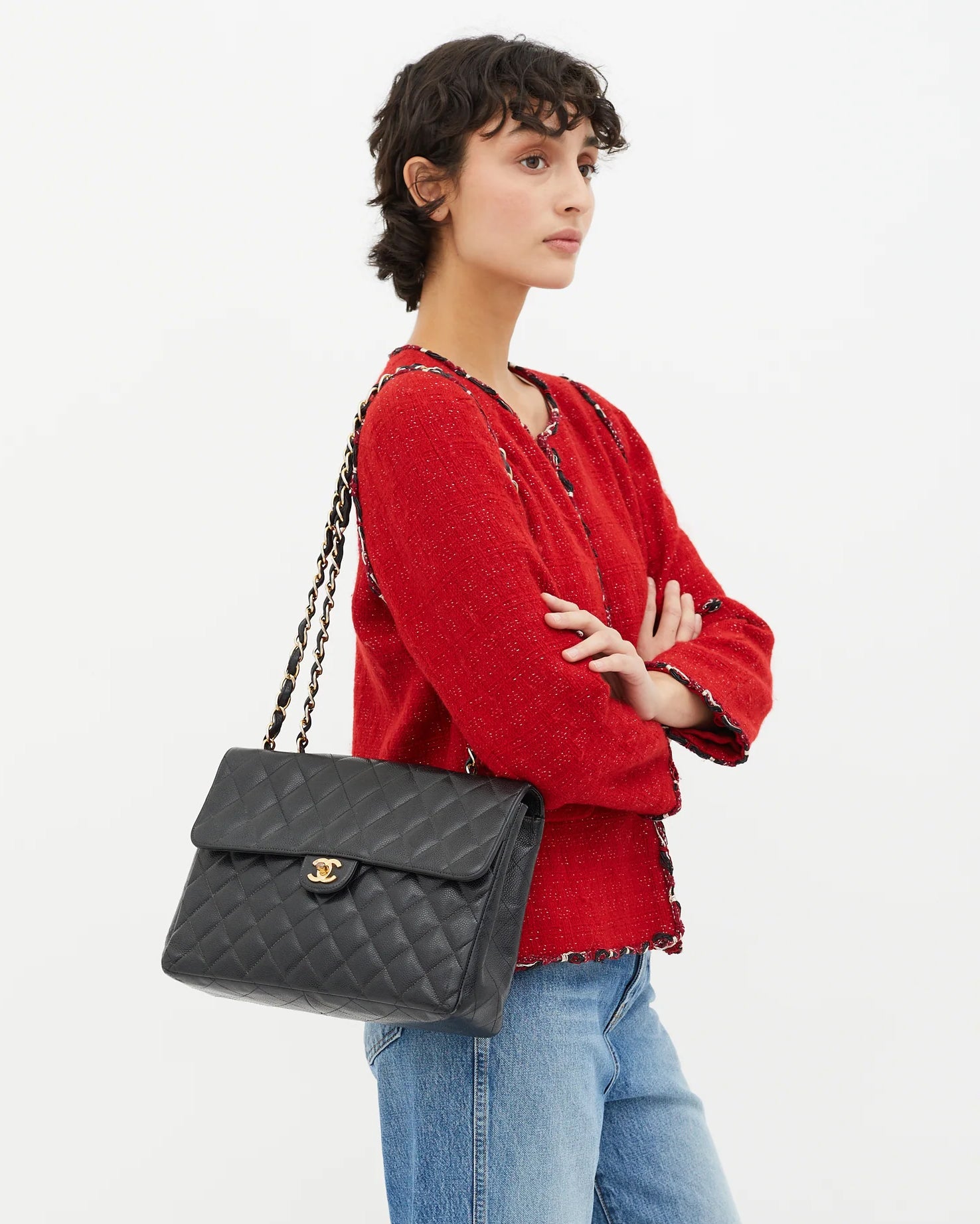 Louis Vuitton // Navy & Red Leather Speedy Bandoulière 25 Shoulder Bag –  VSP Consignment