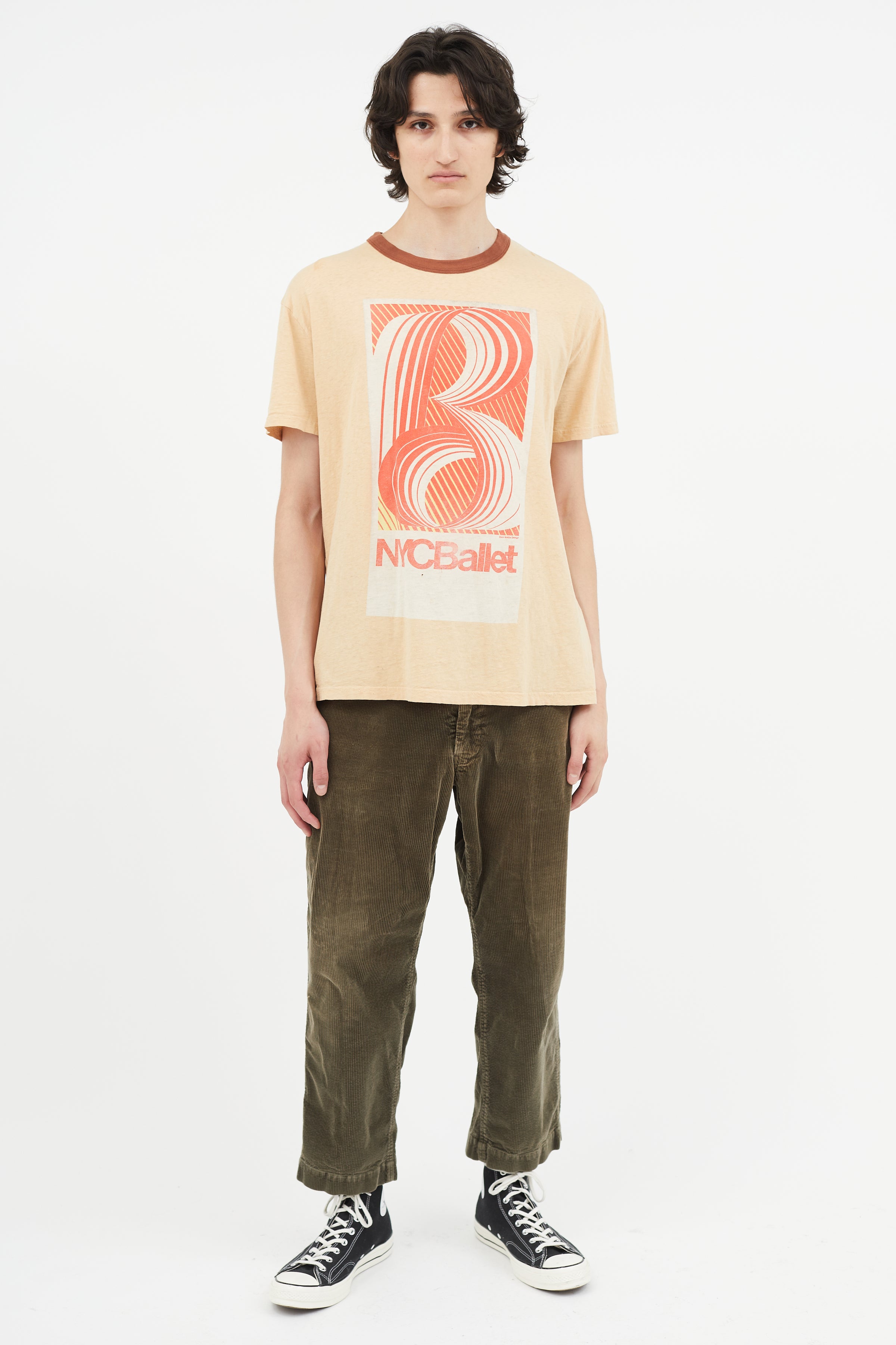 Acne Studios // Beige Graphic Print T-Shirt – VSP Consignment