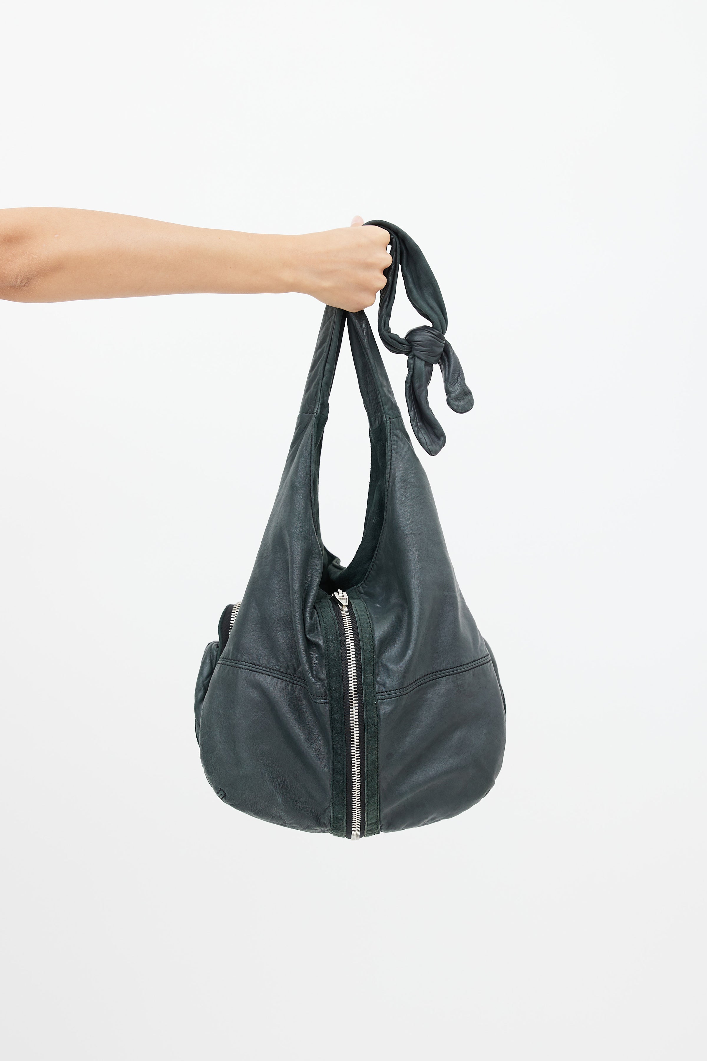 Alexander Wang // Black Leather Donna Knotted Bag – VSP Consignment