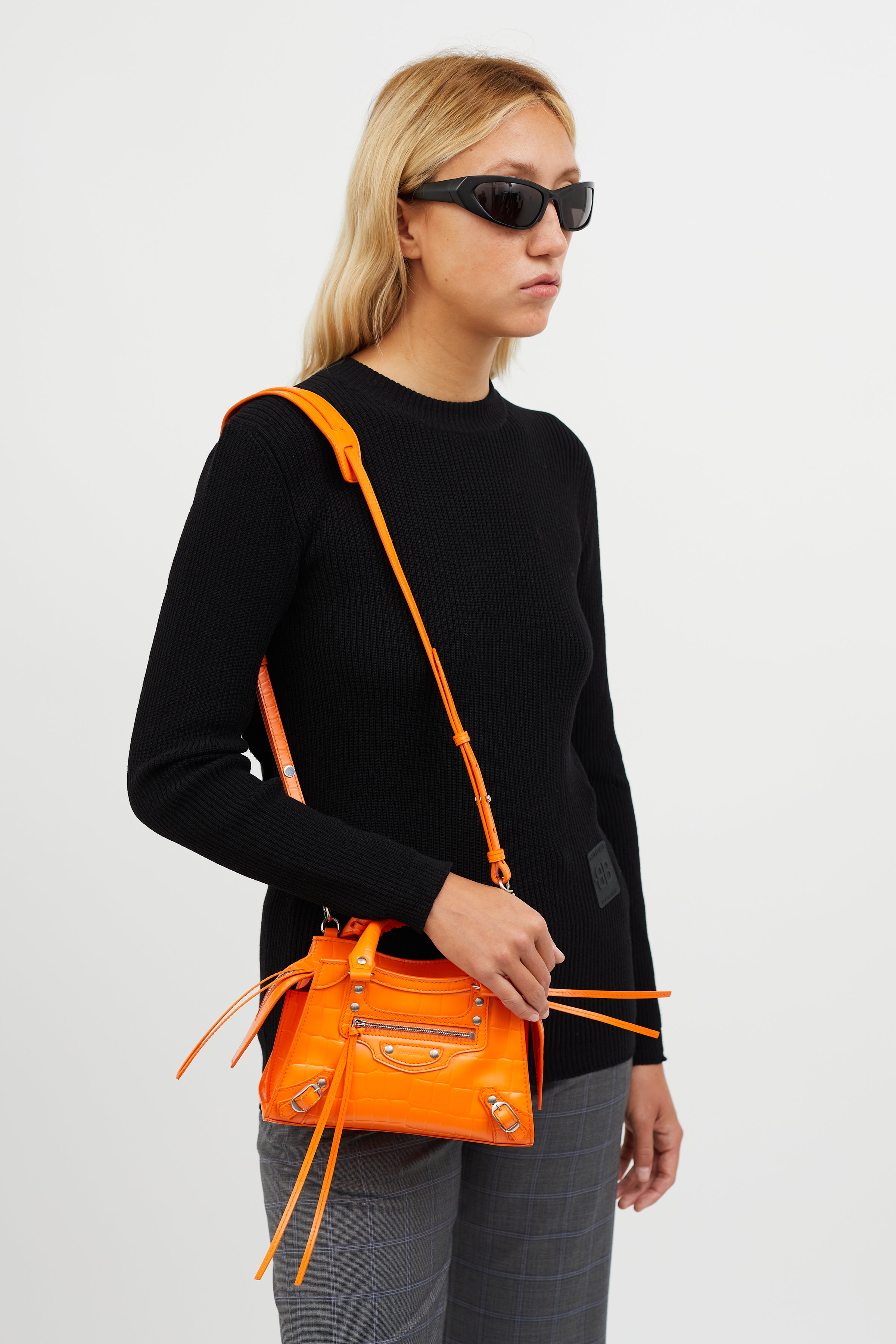 BALENCIAGA Orange Neo Mini City Bag  MOSS Designer Consignment