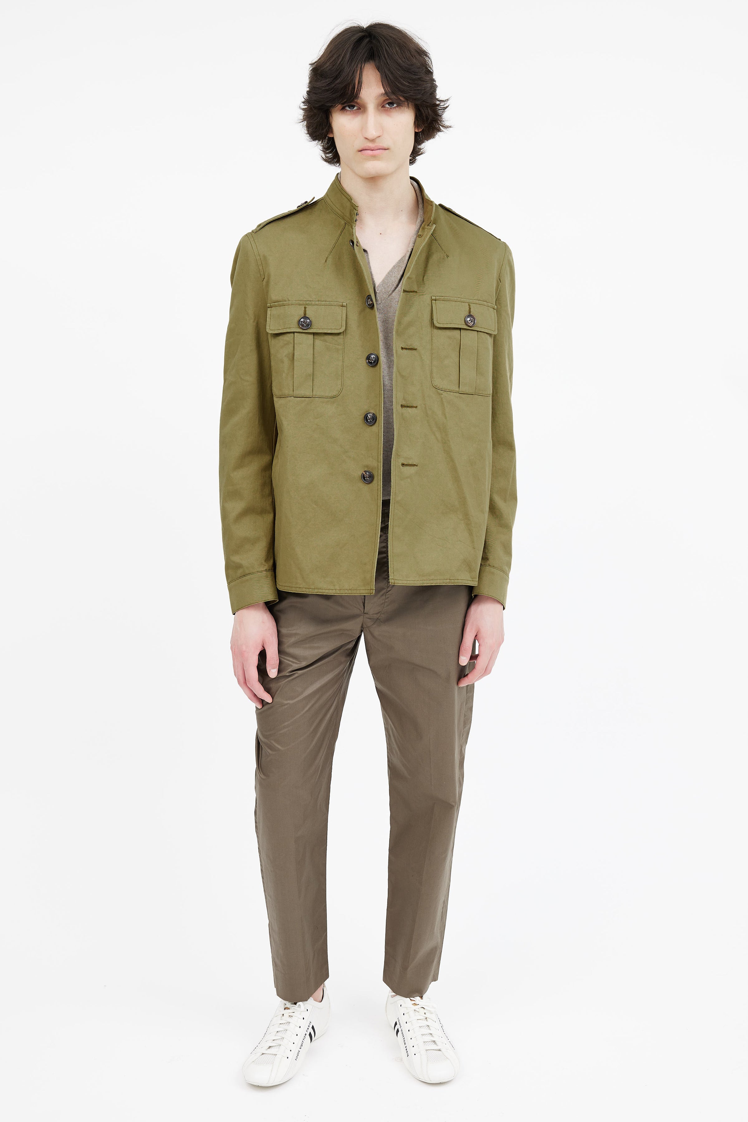 Burberry // Green Cotton Utility Jacket – VSP Consignment