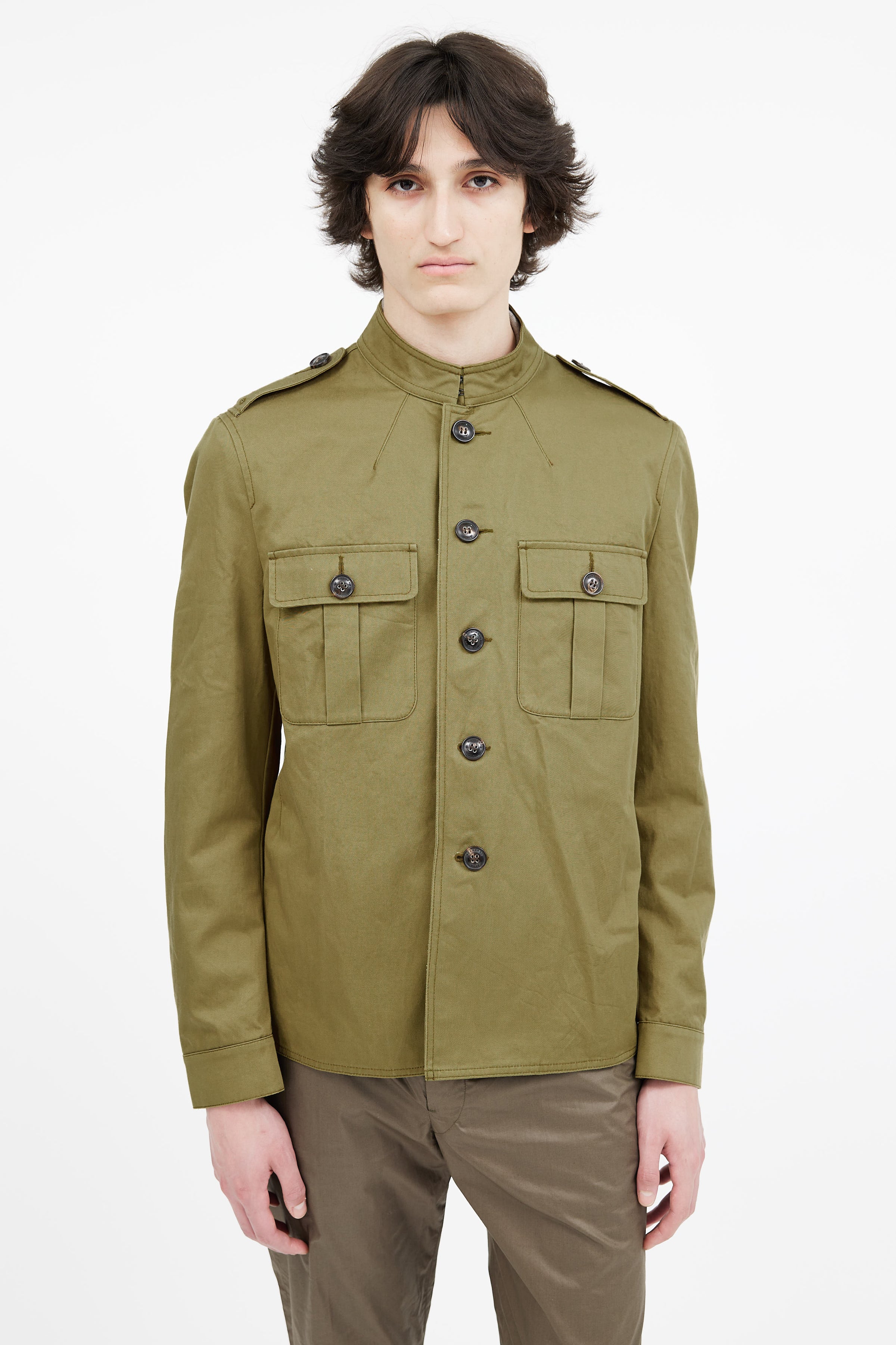 Burberry // Green Cotton Utility Jacket – VSP Consignment