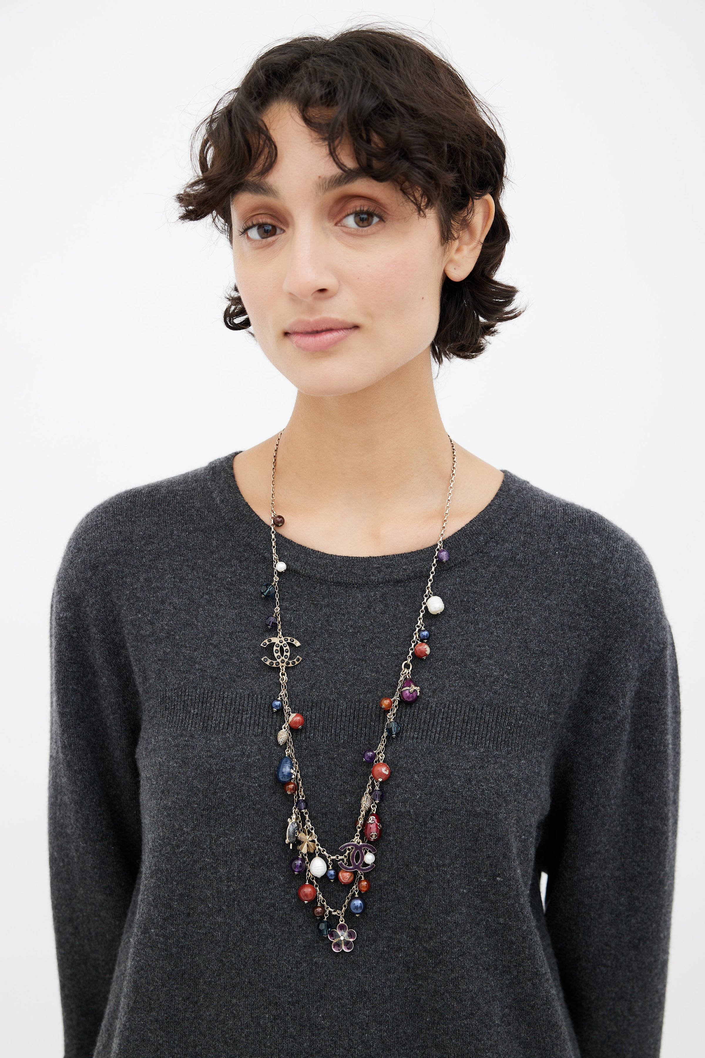 Chanel // Gold & Multicolor Charm Layered Necklace – VSP Consignment