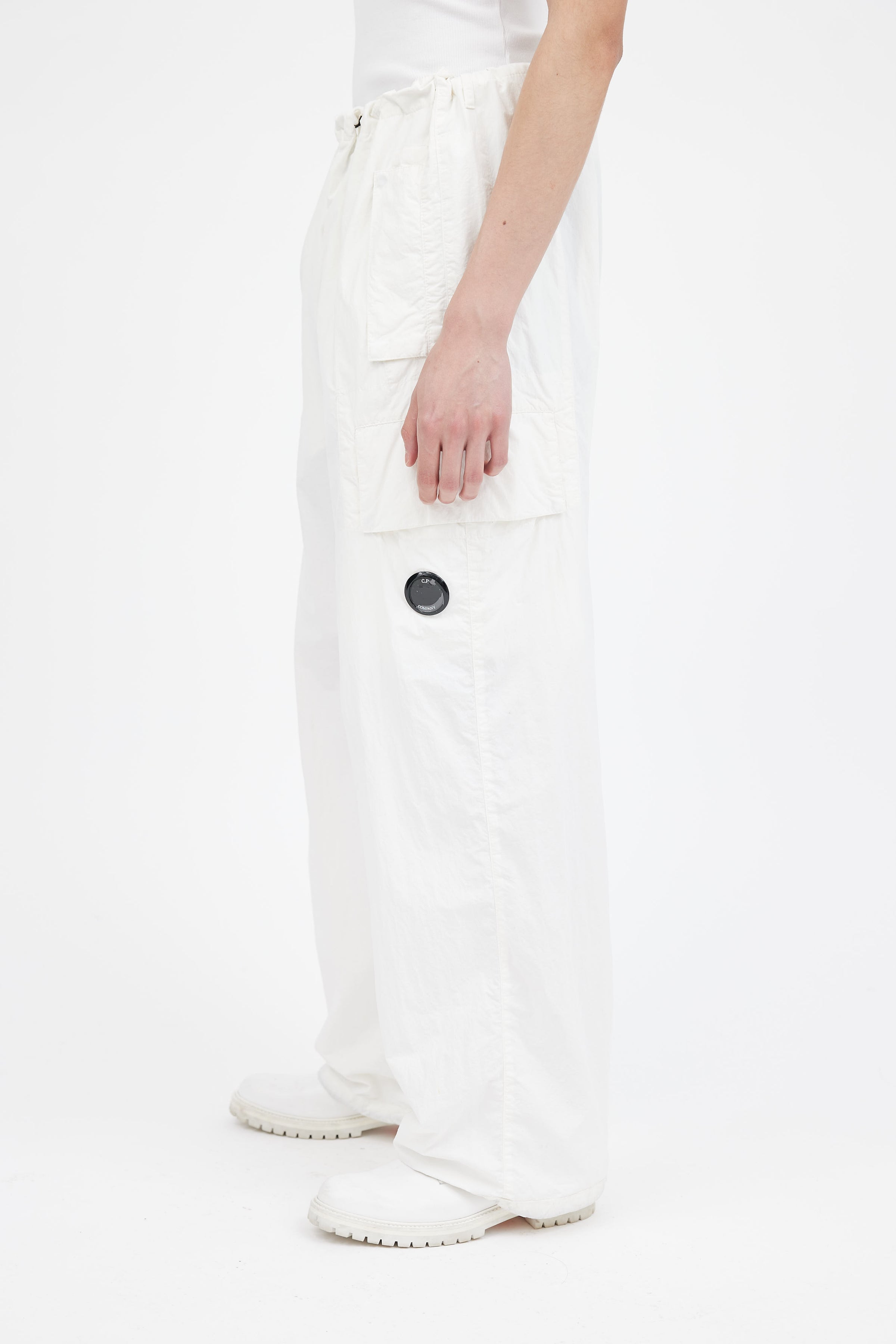 C.P. Company // White Flatt Nylon Oversized Pant – VSP Consignment