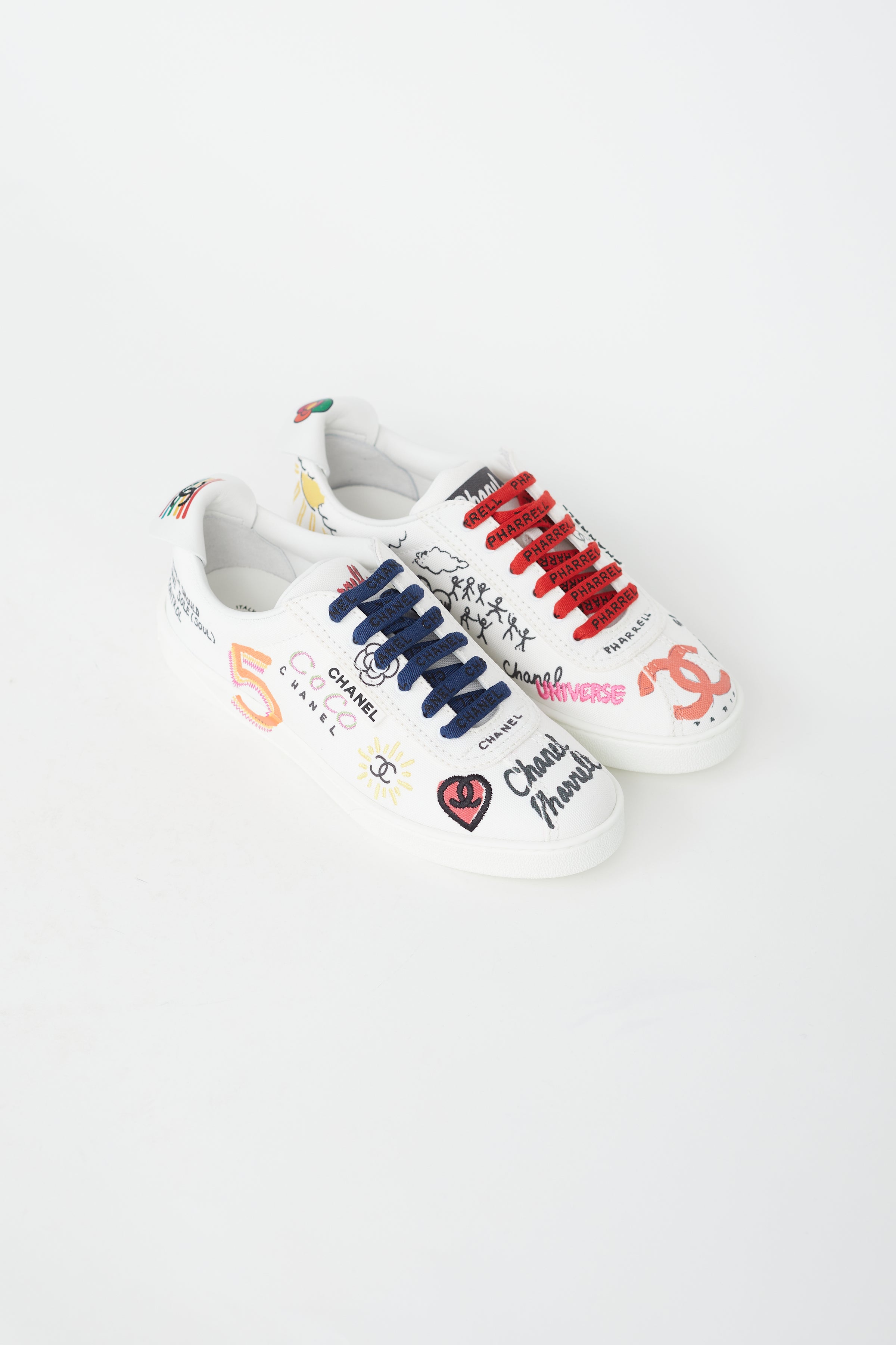 Chanel // White Canvas & Multicolor Sneaker – VSP Consignment