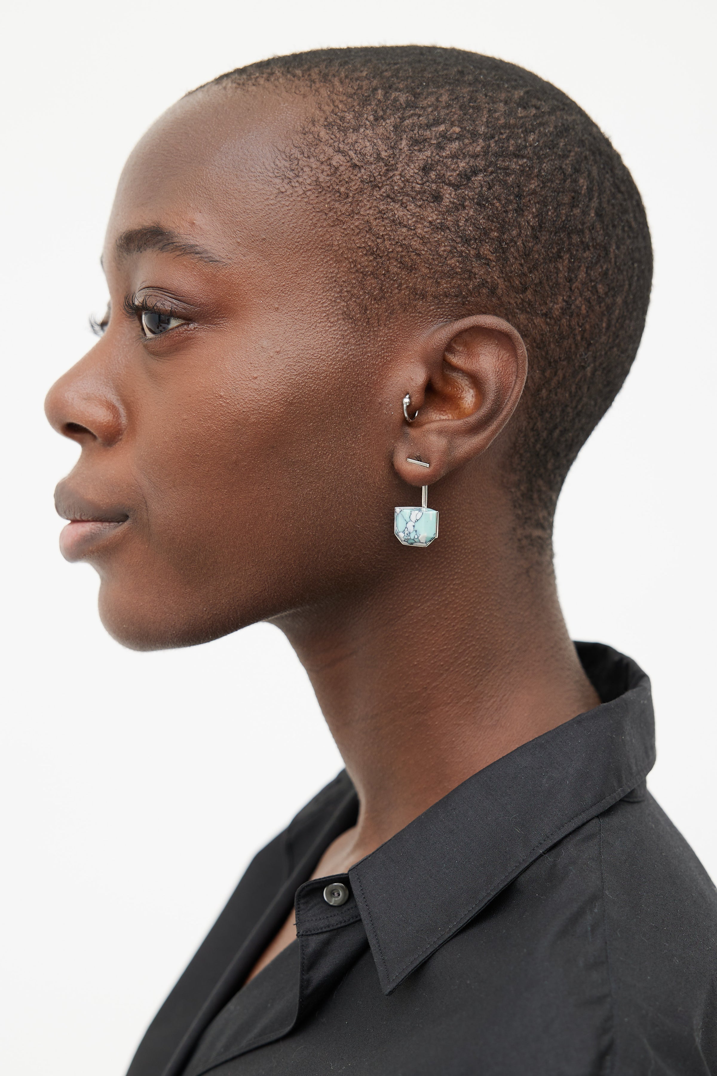 CHRISTIAN DIOR Crystal Signature Drop Earrings Silver 590604  FASHIONPHILE