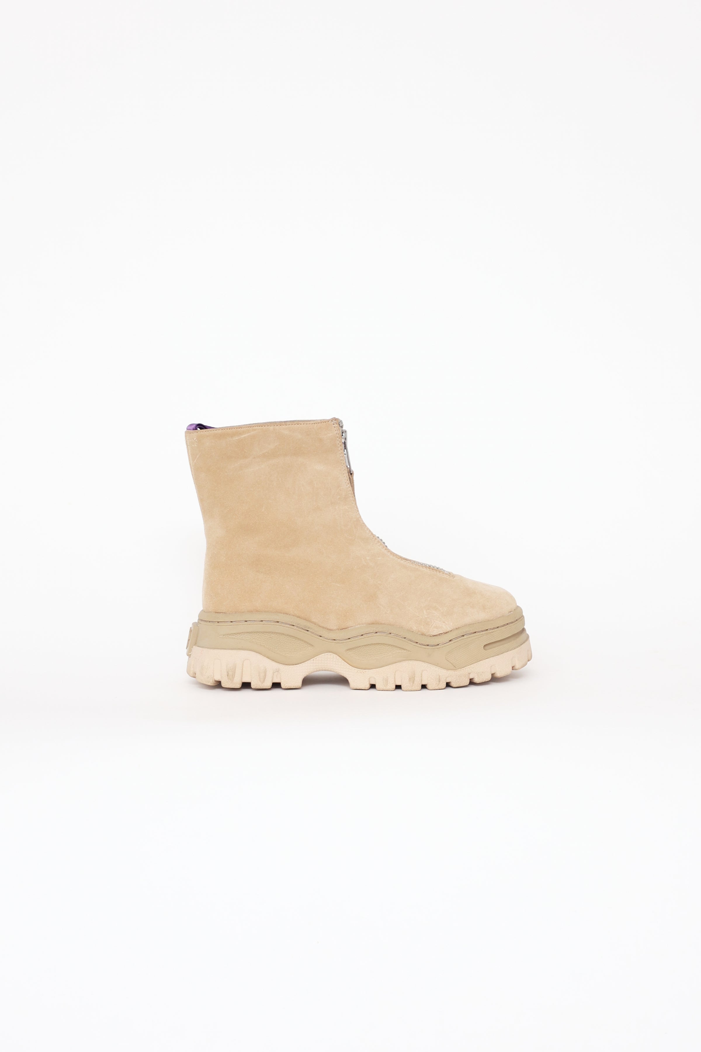 Eytys // Beige Suede Raven Chunky Boots – VSP Consignment