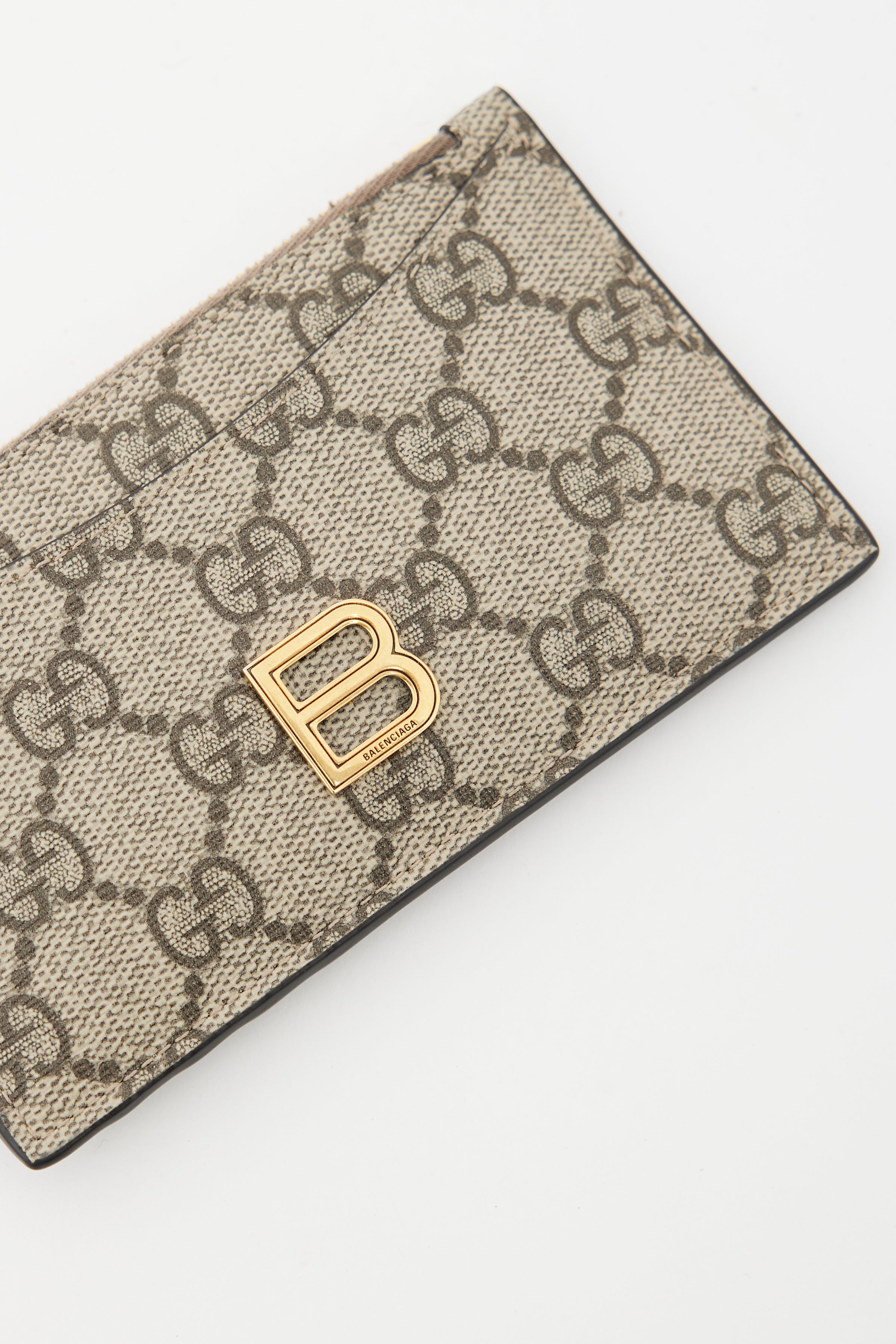 Gucci // X Balenciaga Beige & Brown GG Supreme Zip Up Wallet – VSP  Consignment