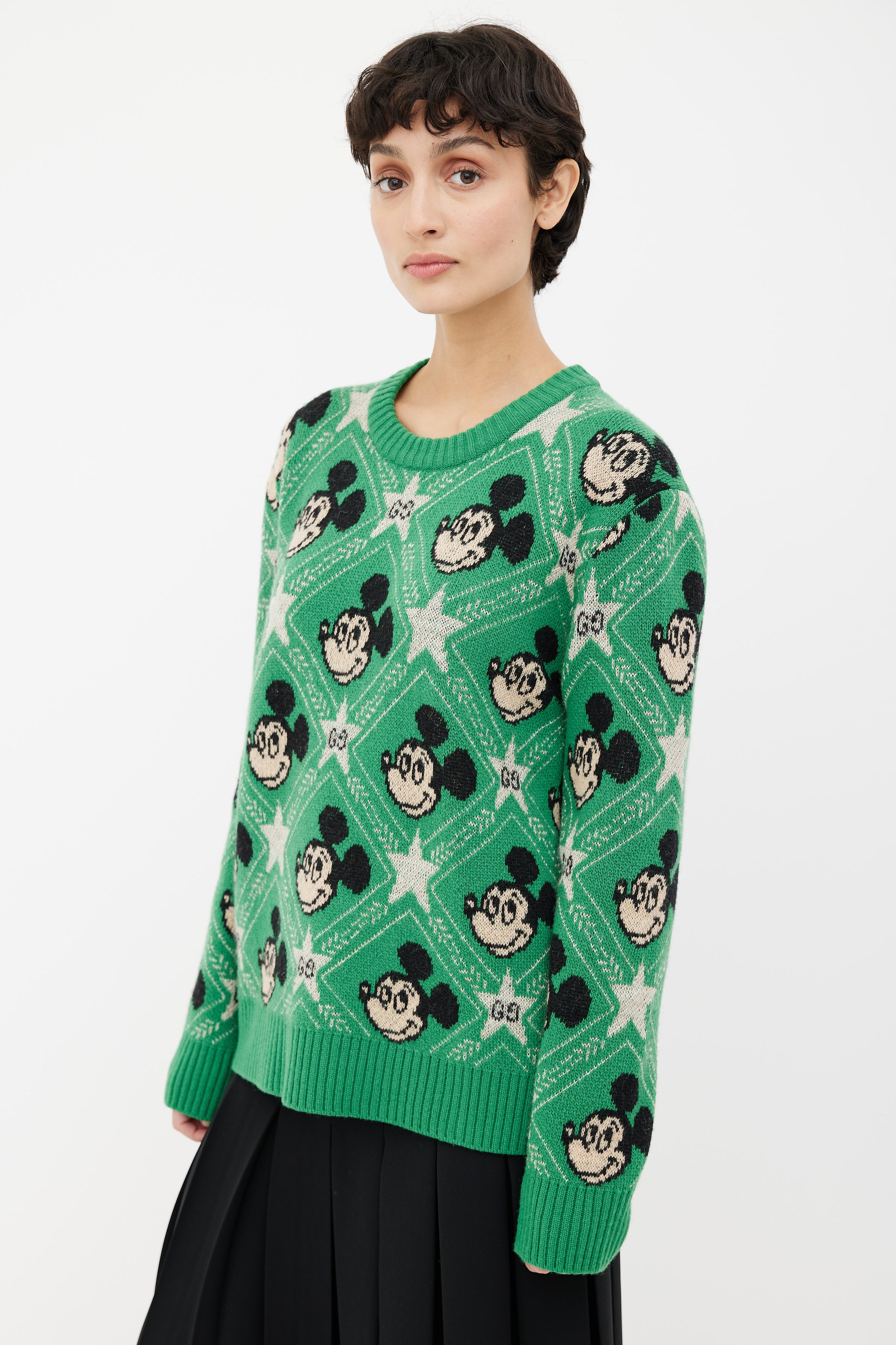 Gucci // X Disney Green Mickey Mouse Sweater – VSP Consignment