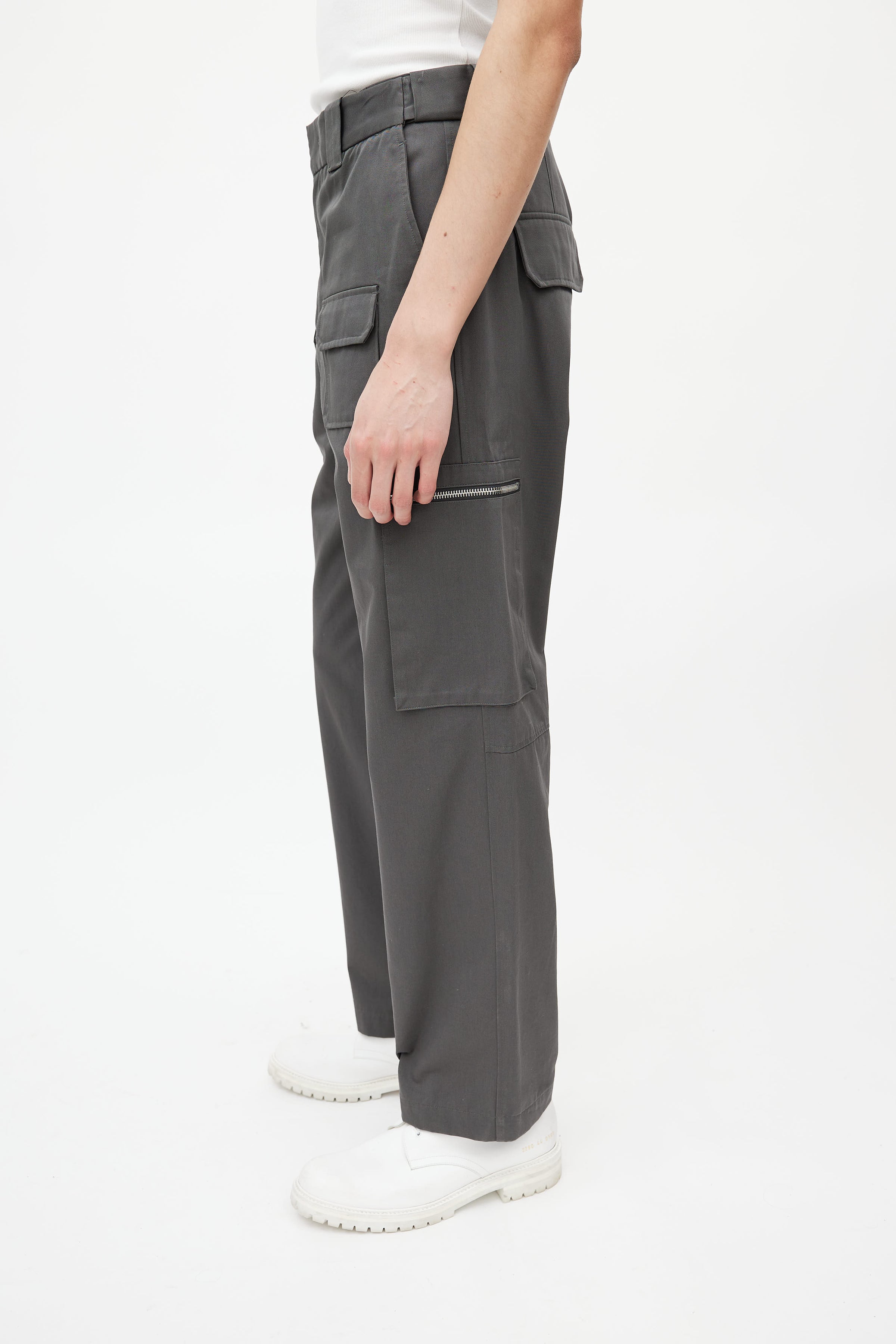 Helmut Lang // Grey Cotton Cargo Pant – VSP Consignment