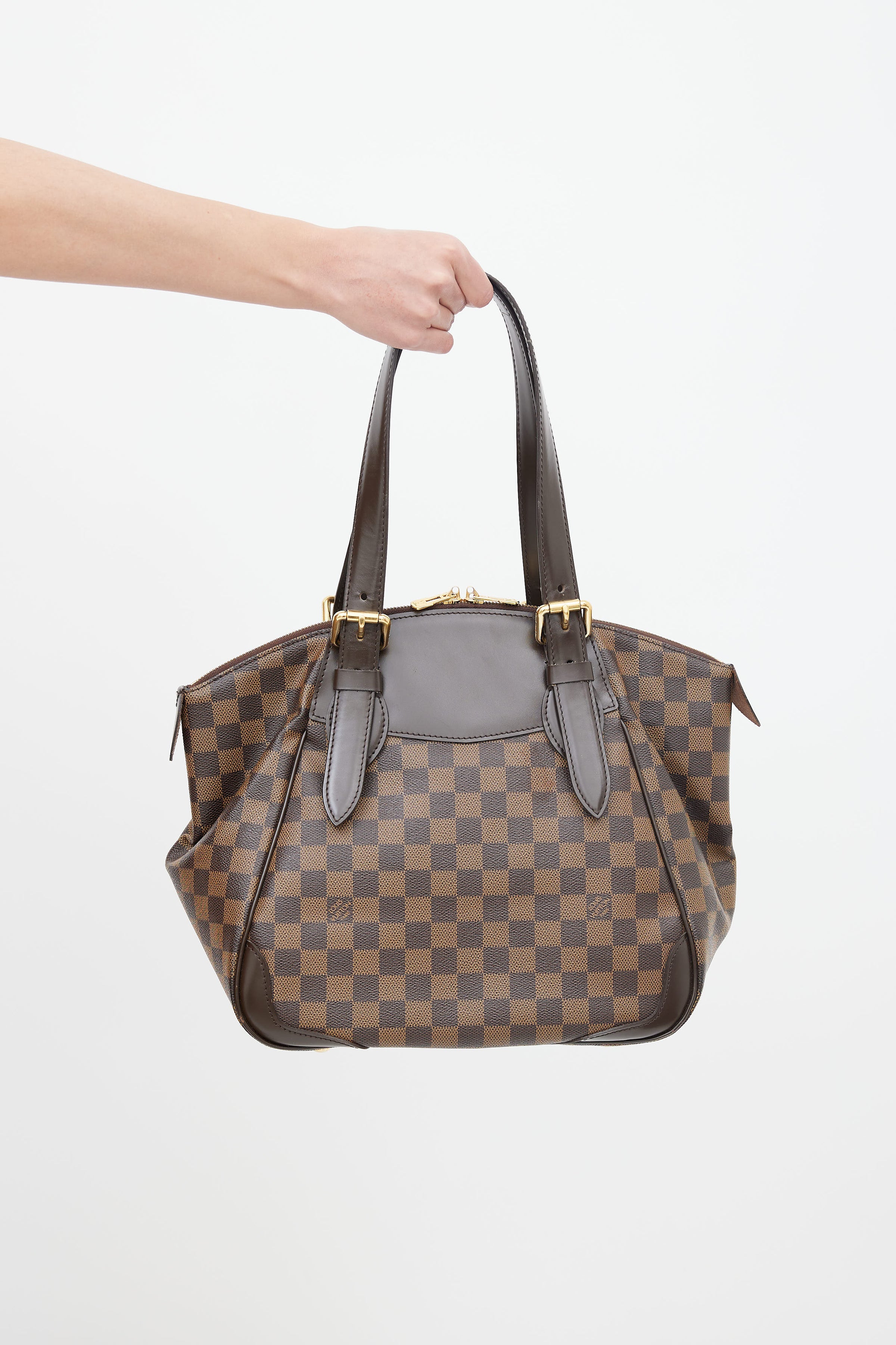 Louis Vuitton Brown Damier Ebene Coated Canvas And Pink Leather Santa Monica  Camera Bag Gold Hardware, 2019 Available For Immediate Sale At Sotheby's