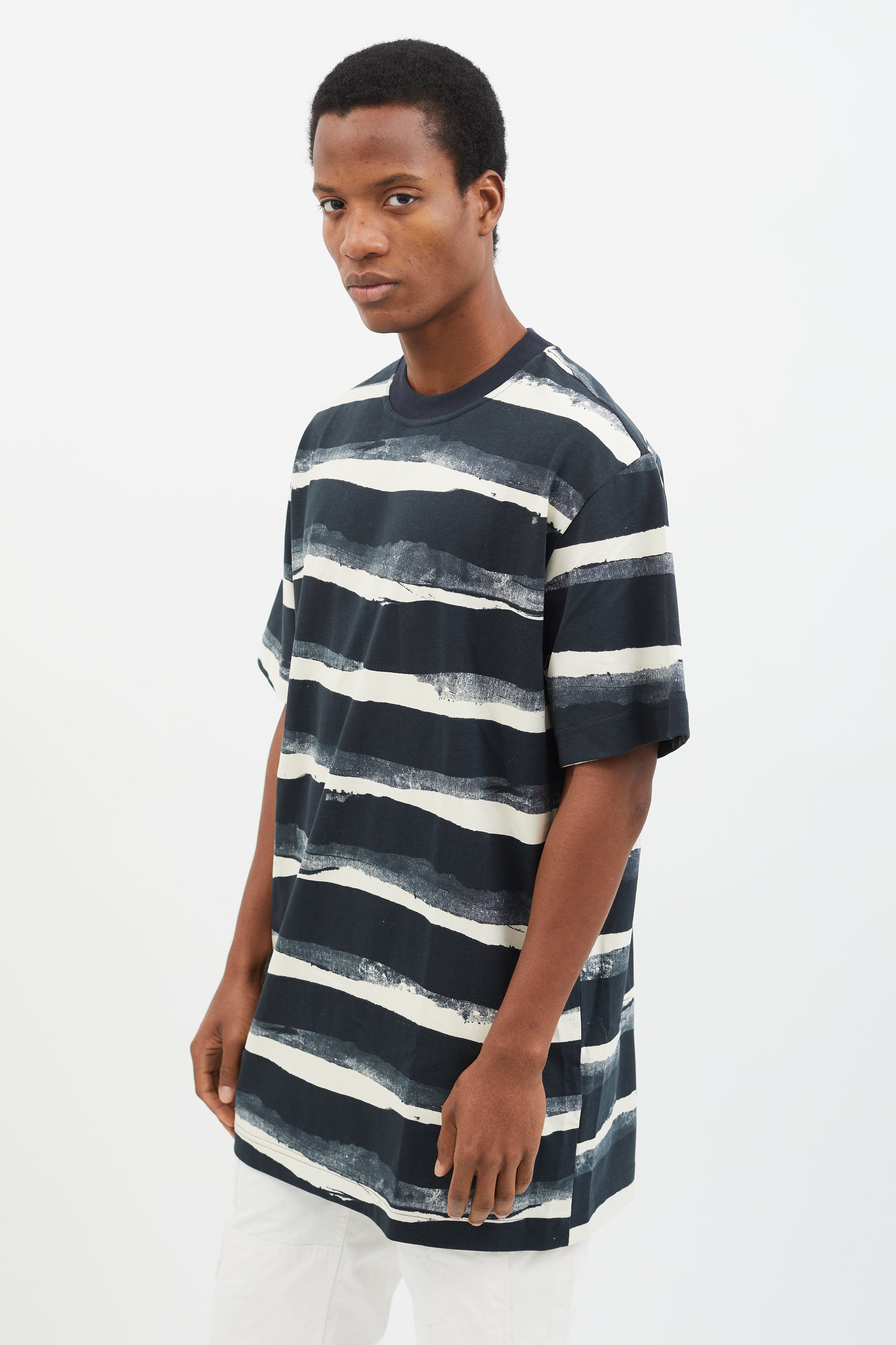 Marimekko Kioski // Navy & White Stripe Short Sleeve Tunic – VSP Consignment