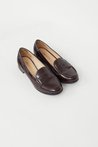 Prada Burgundy Patent Leather Loafer