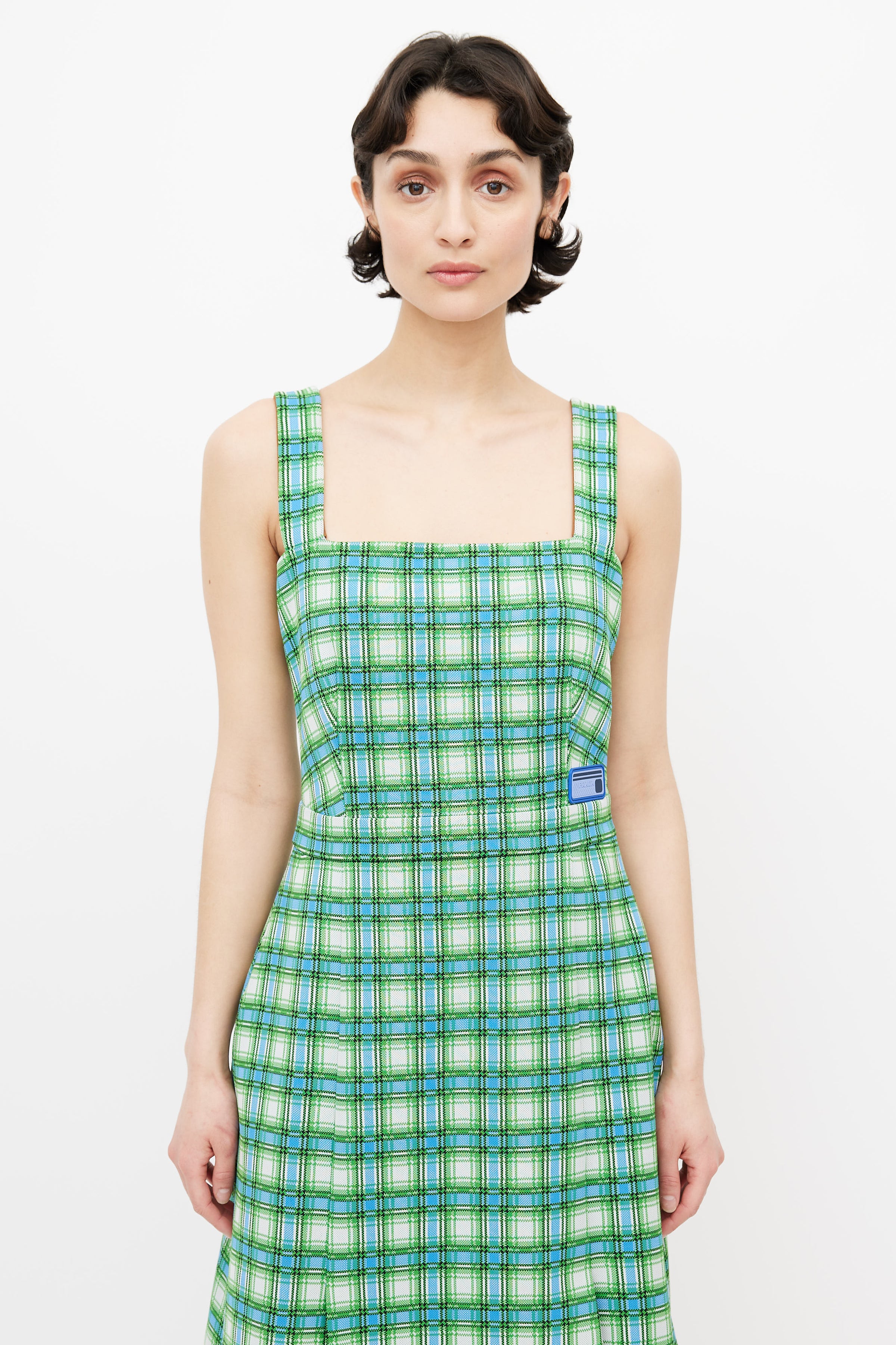 Prada // Green Plaid Check Dress – VSP Consignment