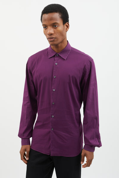 Prada // Purple Long Sleeve Dress Shirt – VSP Consignment