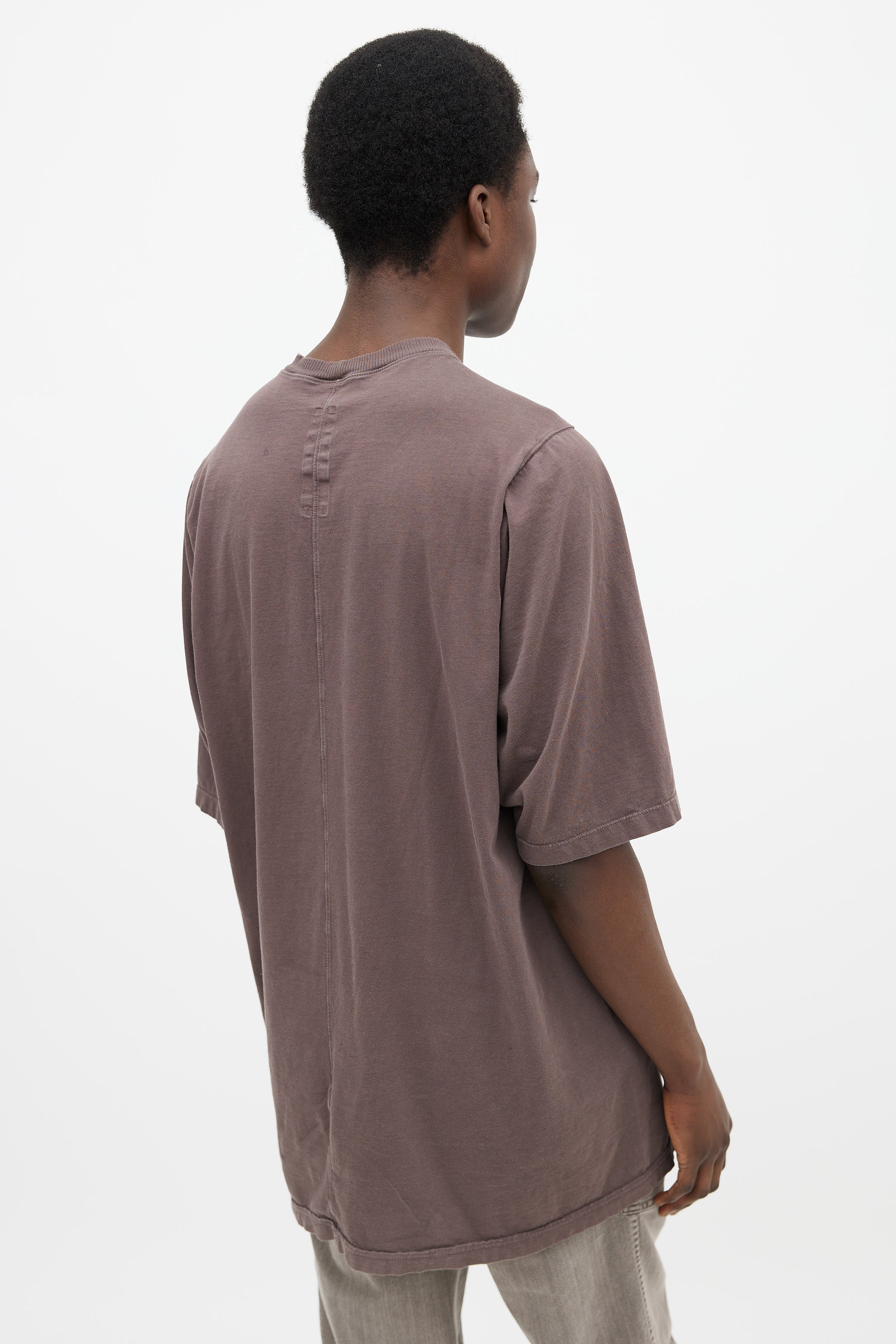 Rick Owens // Raisin Brown Short Sleeve Oversized T-Shirt – VSP