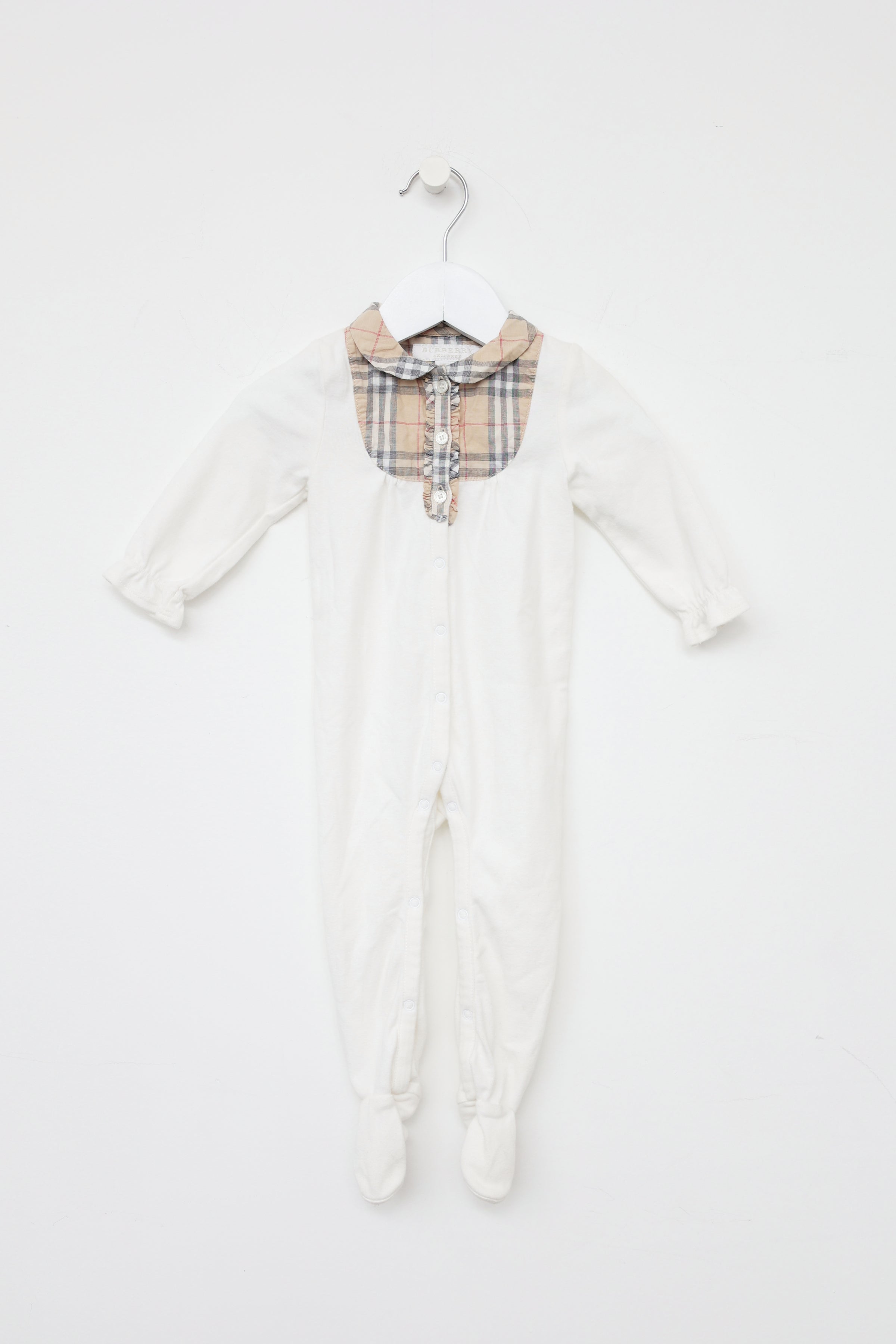 Burberry // Kids White Check Onesie – VSP Consignment