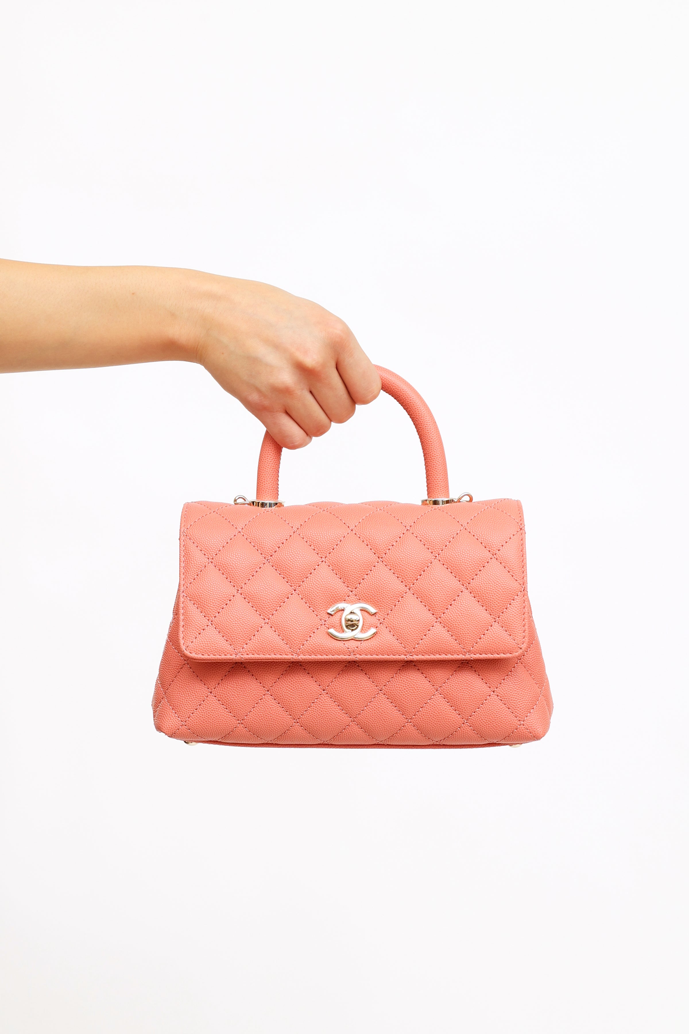 Chanel // 2022 Pink Caviar Coco Top Handle Bag – VSP Consignment