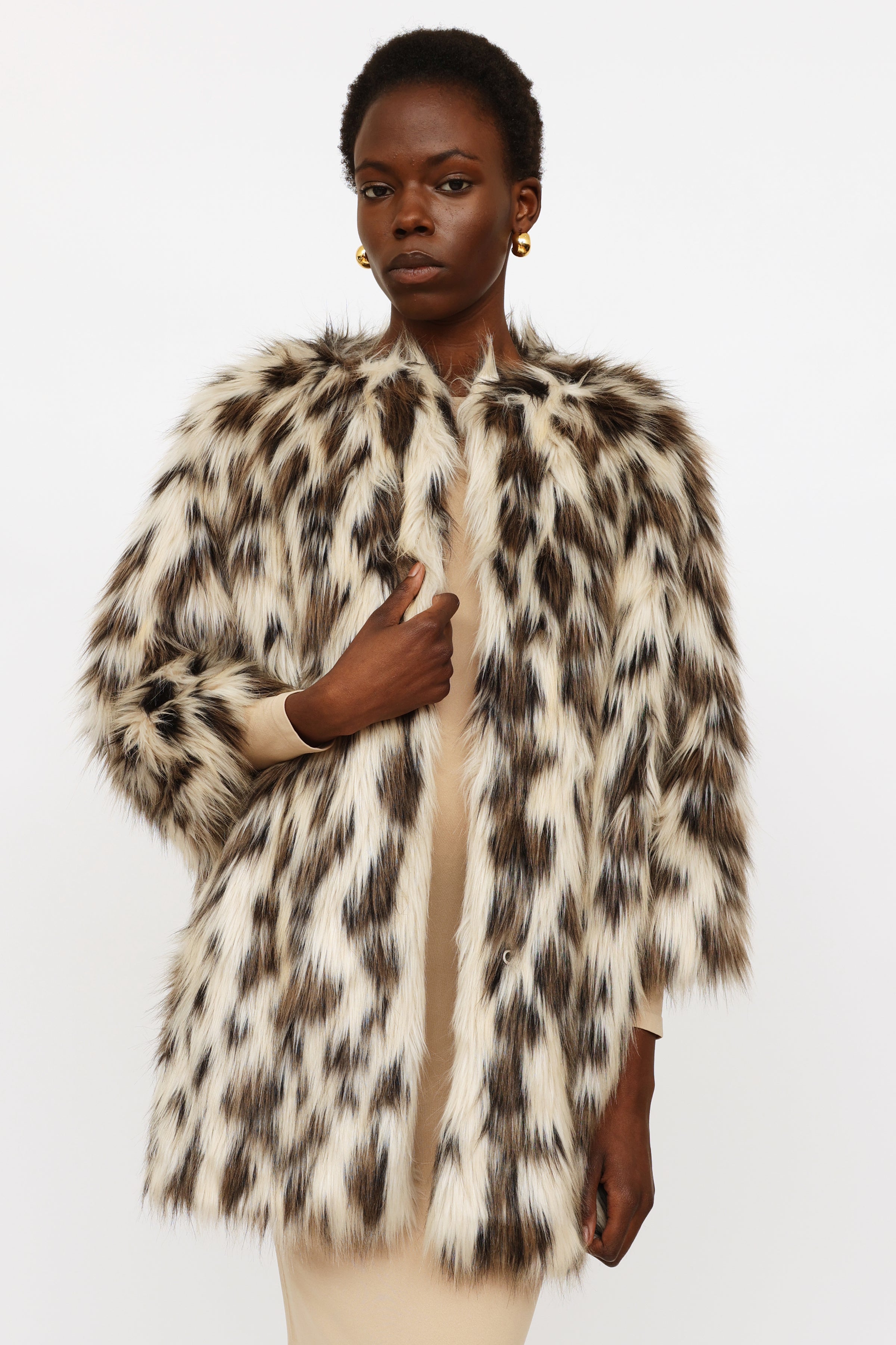 Prada // 2013 Faux Fur Printed Coat – VSP Consignment