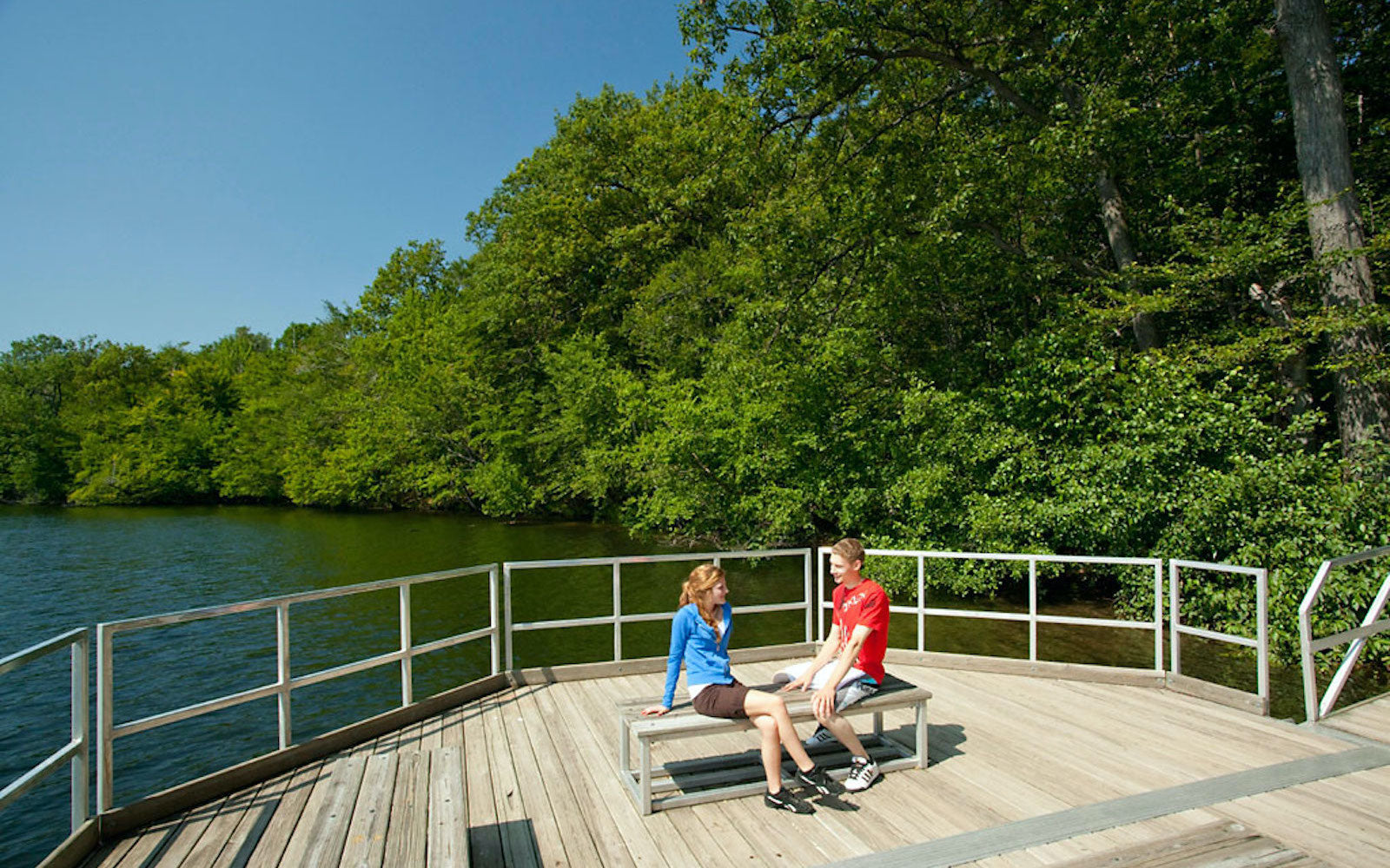 Beautiful trails and lakes at Mont Saint-Bruno, located only 26 km from Montreal. Photo credit: Mathieu Dupuis, SEPAQ.