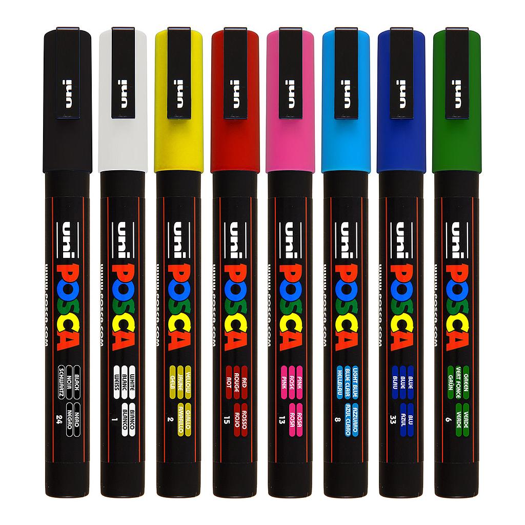 POSCA Markers Fine 0.9-1.3mm Single Colours PC-3M - – Collins Craft and