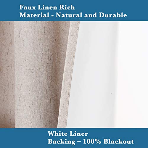 100% Blackout Textured Linen Curtains