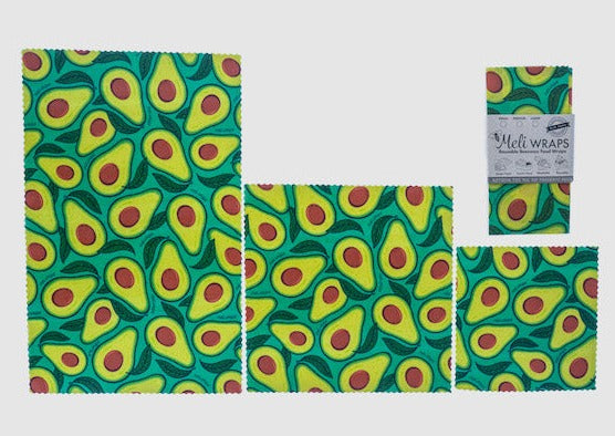 Papaya Swedish Dish Cloth Set of 3 - Meli Wraps