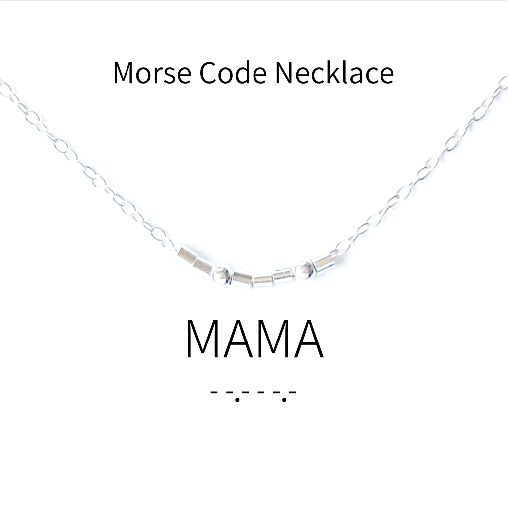 RareLove I Love You Morse Code Necklace 925 Sterling Silver Beads Two Tone  Secret Message Wife Sister Friends Valentine's Gift for Her Women Girls:  Buy Online at Best Price in UAE -